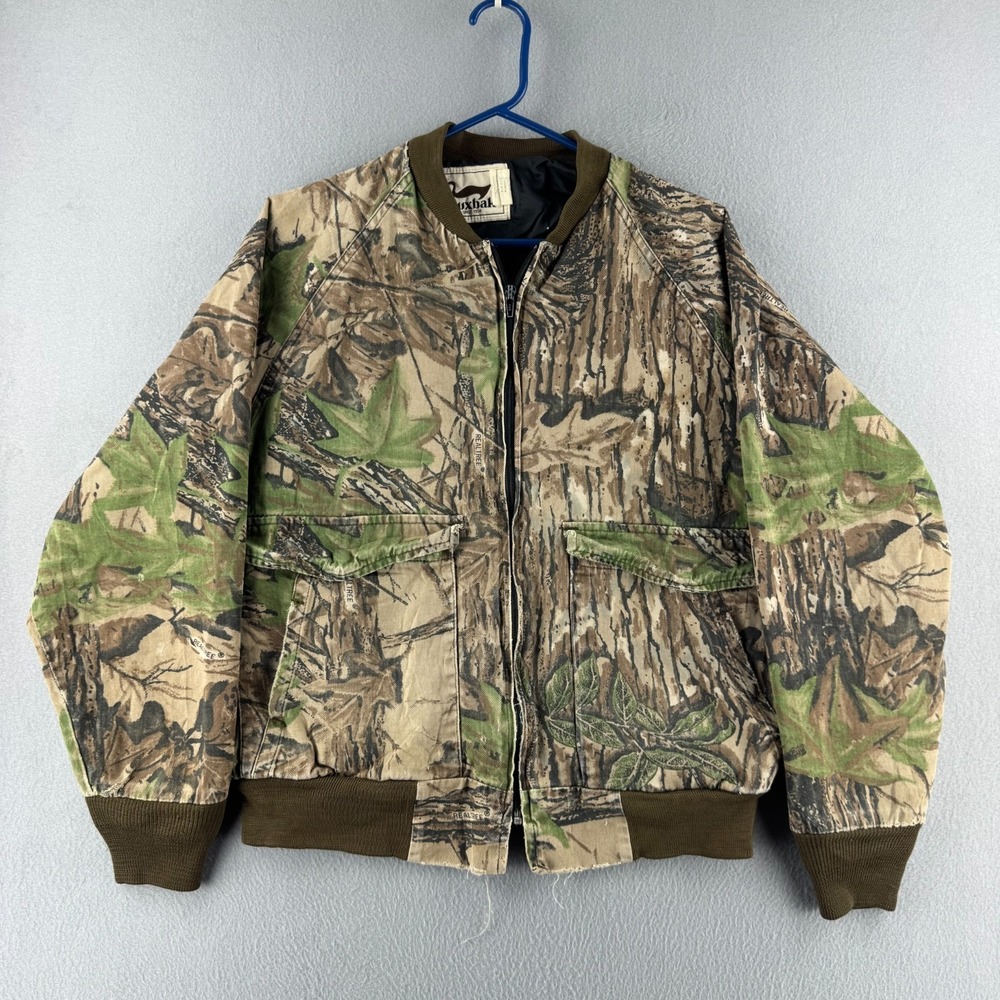 Vintage Duxbak Realtree Camo Jacket Mens Medium 80s 90s Bomber Made in USA
